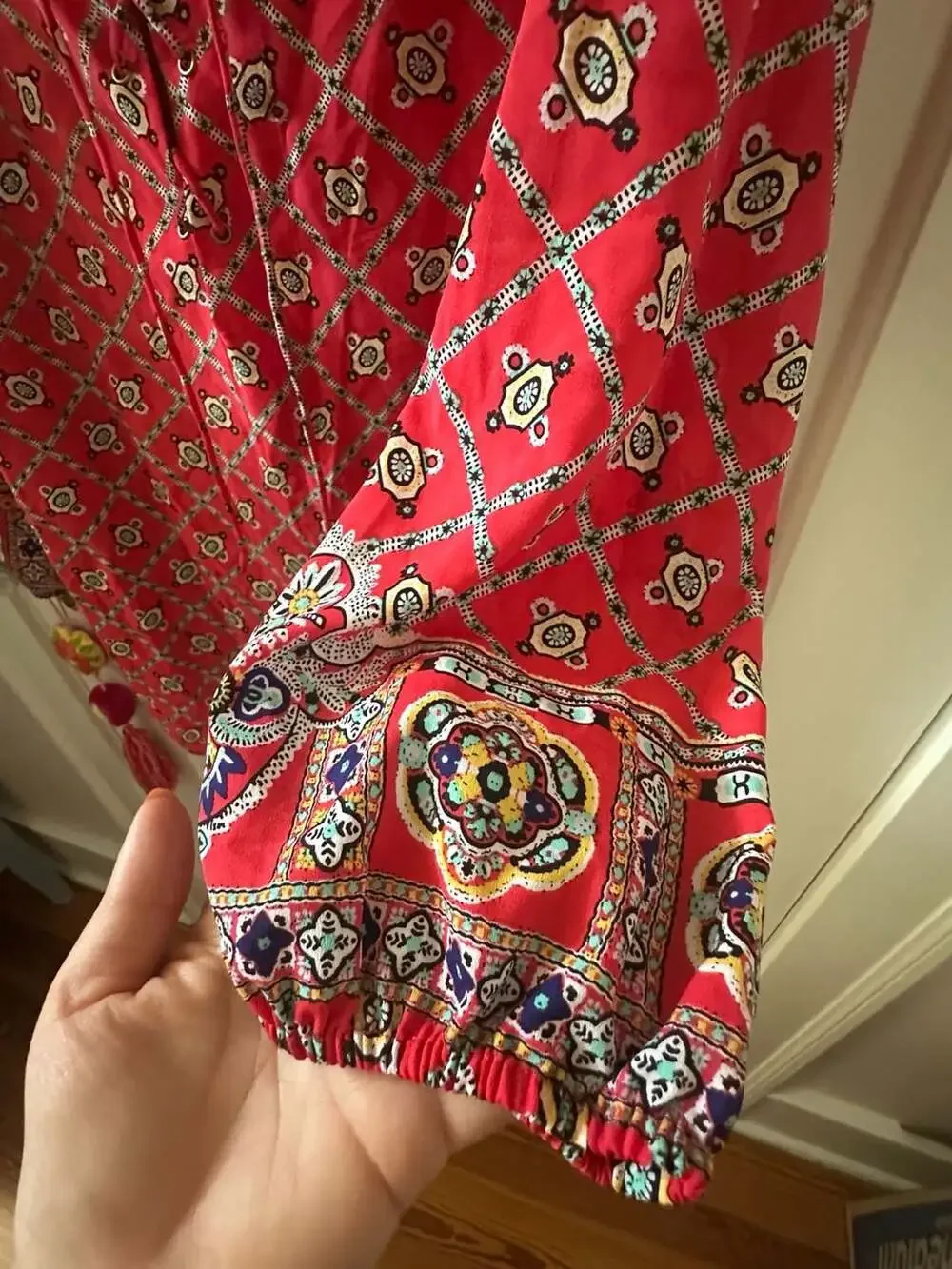 Nanette Lepore Red Batik Swim Cover Up